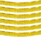 6 Pack 10 Feet Foil Fringe Garland Metallic Tinsel Streamers Banner Wall Hanging Curtain Backdrop Banner for Parade Floats, Thanksgiving, Christmas, Birthday, Halloween Party Decorations(Gold)