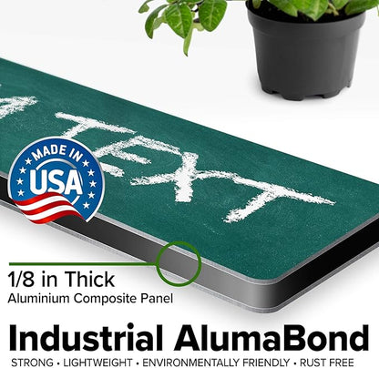 Custom Sign, Custom Street Sign, 11 Font Colors, 13 Font Styles, 4 Hole Options, 22 Sizes, 3x12 Inches, Rust Free DiBound, Fade Resistant, Made in USA by My Sign Center (Chalkboard Green)