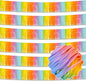 6 Pack 10 Ft Light Rainbow Foil Fringe Garland Metallic Streamers Tinsel Banner Wall Hanging Garland Backdrop for Parade Floats, Halloween, Christmas, Thanksgiving, New Year Party Decorations