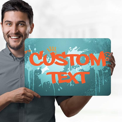 Custom Sign, Custom Street Sign, 11 Font Colors, 13 Font Styles, 4 Hole Options, 22 Sizes, 12x18 Inches, Rust Free DiBound, Fade Resistant, Made in USA by My Sign Center (Graffiti)