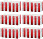 6 Pack 29x108 Inch Red Silver Metallic Foil Fringe Tinsel Table Skirts for Rectangle Tables Streamer for Wedding, Parade Floats, Circus Welcome Carnival Birthday Valentine's Day Party Decoration