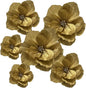 BRT Bearingshui Crepe Paper Flowers Decoration for Wall Total 6 Pcs, Artificial Flowers for Wedding Decor,Flower Backdrop Decor, Baby Bridal Shower Birthday Party, Gold 3D Wall Flowers Decor