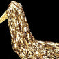 50 Pcs Wedding Fairy Wands with Bells Foil Tinsel Ribbon Stick Wands Tinsel Party Streamers with Bell Glittery Bridal Wedding Send Off Ideas Holiday Celebration (Champagne Gold)