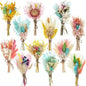 Layhit 12 Pack Boho Dried Flower Bouquet Mini Wedding Handmade Dry Flowers Decor for Vase Crafts DIY Photo Boutonniere for Men Floral Plant for Bridesmaid Gift Birthday Decor