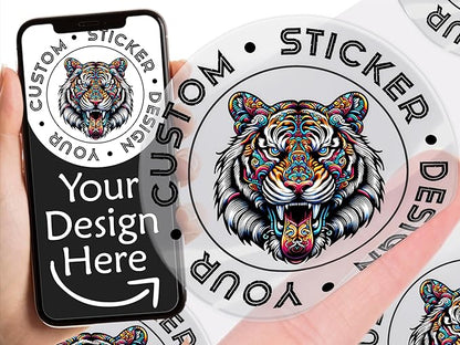 Window Clear Decal Design - Full Color ║ Your Logo or Design We Print Clear Permanent Sticker or Static Cling ║ Waterproof on Windows Storefront ║ Made in The USA ║ Customized Logo