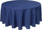 Biscaynebay Textured Fabric Round Tablecloths 90", Navy Water Resistant Washable Table Cloths Circle Folding Table Covers Linen for Dining, Kitchen, Wedding & Parties etc