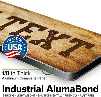 Custom Sign, Custom Street Sign, 11 Font Colors, 13 Font Styles, 4 Hole Options, 22 Sizes, 4x18 Inches, Rust Free DiBound, Fade Resistant, Made in USA by My Sign Center (Vintage)