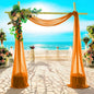 MDS Halloween Chiffon Draping Fabric - 1 Panel, 30" Wide x 30ft Long - Sheer Spooky Arbor & Canopy Drapery for Haunted House Backdrops, Party Ceilings, DIY Costumes & Themed Events - Orange