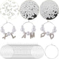 50 Sets Wine Glass Charms, Wine Charms for Stem Glasses, DIY Reusable Drink Markers for Weddings & Bachelorette with Alphabet Beads