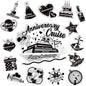 Happy Anniversary Cruise Door Magnets Decorations,Black Silver Happy Anniversary Cruise Ship Door Decor Magnetic for Married Men Women Wedding Party Refrigerator Fridge Car Kitchen Garage Personalized