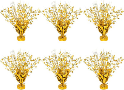 6 Pack Star Table Centerpieces for Party, Birthday Table Decorations for Kids Adults, Party Centerpieces for Tables for Wedding Baby Shower Graduation Holiday Event (Gold)