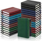 Aodaer 50 Sets Pocket Notebook Journal with Pens, 160 Pages, 3.5 x 5.5 Inch Mini Lined Journal Notebook A6 Leather Hardcover College Ruled Notepad with Pen Holder for School Office, Deep Multicolor