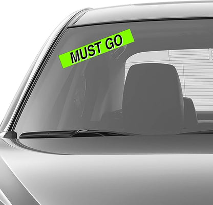 Ez-line Vinyl Windshield Stickers 3 Dozen 15 Inch Chartreuse Slogan Dealership Pro Pack for Car Lots (EZ115-Pack6)