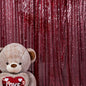 JYFLZQ Burgundy Sequin Backdrop Curtains 10ft x 10ft 1 Panel Glitter Photo Booth Backdrops Sparkly Photography Background Drapes for Parties Wedding Bridal Showers