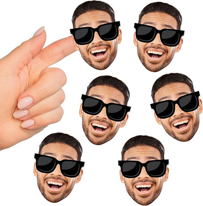 Big Dot of Happiness Custom Photo Sunglasses - Party Favors - Fun Face Cut-Out Stickers - Set of 24