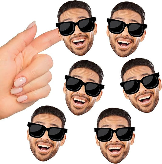 Big Dot of Happiness Custom Photo Sunglasses - Party Favors - Fun Face Cut-Out Stickers - Set of 24