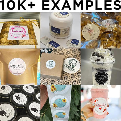 Custom Stickers - Personalized Labels, Customized Stickers with Any Design Image Logo Text, 100 Labels (Scalloped, 3"x3")