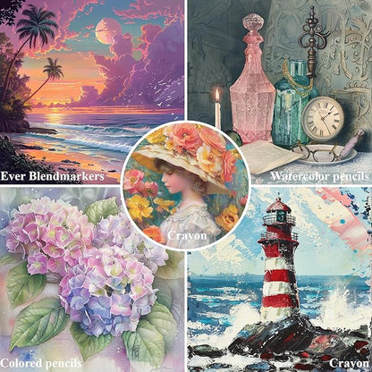 Watercolor Sketchbook 10"x12", 32 Sheets (64 Pages) Water Color Paper, 140lb/300gsm Watercolor Paper, Spiral Hardcover Watercolor Notebook for Painting, Water Color Sketch Books for Teens & Adults.