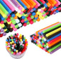 MATUFF Colored Hot Glue Sticks Mini 0.27" x 4" Most Popular 12 Colors EVA Hot Melt Adhesive Mini Glue Sticks Bulk for All Temperature Glue Guns for DIY Art Craft Stamp Repairs Gluing Projects 96 Pcs