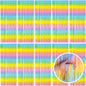 Pastel Rainbow Foil Fringe Curtain Streamers Party Backdrop Foil Fringe Backdrop Curtains Tinsel Streamers for Birthday Party Decorations