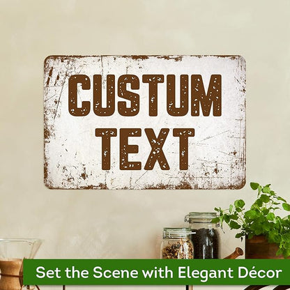 Custom Sign, Custom Street Sign, 11 Font Colors, 13 Font Styles, 4 Hole Options, 22 Sizes, 12x18 Inches, Rust Free DiBound, Fade Resistant, Made in USA by My Sign Center (Rustic)