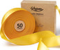 Yellow Ribbon 1-1/2 Inch x 50 Yards Double-Faced Satin Ribbons for Crafts Gift Wrapping Flower Bouquet Wedding Paper Holiday Decorating