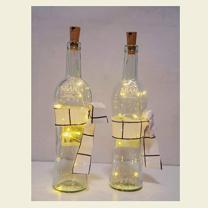 24 Pack 20 LED Wine Bottle Cork Lights, Fairy Mini String Lights Copper Wire, Battery Operated Starry Lights for DIY, Christmas, Halloween, Wedding, Party, Indoor&Outdoor (24 Pack, Warm White)