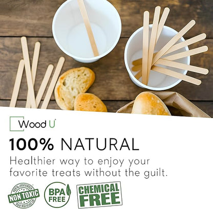 Disposable Coffee Stir Sticks 5.5” 1000 pcs - Eco friendly Round Edge Wooden Coffee Stirrers