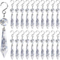 20PCS Clear Chandelier Icicle Crystal Prisms,55mm Chandelier Crystals Replacement,Crystals for Chandeliers with Hooks for Windows Wedding Lamp Decoration