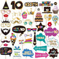 BRT Bearingshui 10th Photo Booth Props - Birthday Party Accessories, Signs, Decorations & Favors