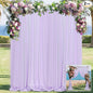 MYSKY HOME 10ft x 8ft Light Purple Curtains - Wedding & Stage Drapes with Rod Pocket, 5ft x 8ft, 2 Panels
