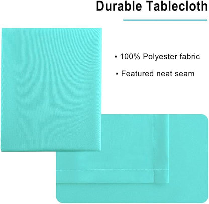 Hiasan Light Blue Rectangle Tablecloth - 30 x 60 Inch - Waterproof & Wrinkle Resistant Washable Fabric Table Cloth for Dining, Party and Outdoor use