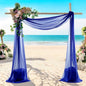 MDS Halloween Chiffon Draping Fabric - 1 Panel, 30" Wide x 75ft Long - Sheer Spooky Arbor & Canopy Drapery for Haunted House Backdrops, Party Ceilings, DIY Costumes & Themed Events - Royal Blue