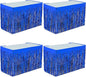 4P Wavy Metallic Tinsel Foil Fringe Table Skirts for Rectangle Tables Backdrop Garland Curtains for Parade Floats Wedding Birthday Parties Decoration Graduation 2025 Christmas (Blue)