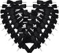 50pcs 2-1/2" Black Satin Ribbon Bows with Twist Tie Bows for Christmas Gift Packing&Wrapping (Black)