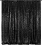 Poise3EHome Black Sequin Backdrop,8FT x 10FT Sequin Photography Backdrop Curtain for Party Decoration