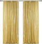 Sugargirl Gold Sequin Backdrop Curtain 2 Panels 2FTx8FT Glitter Gold Background Drapes Sparkle Photography Backdrop for Party Wedding Birthday Wall Decoration