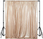 ShinyBeauty PHOTOBOOTH Backdrop Best Choice 4FTx7FT Champagne Sequin Fabric, Copper Sequin Curtains, Wedding Photography Backdrop (Buy it Now)