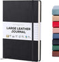 BEECHMORE BOOKS Lined Journal Notebook, 8.5 x 11.5 inch, A4 160 Lined Pages, Hardcover Leather Journals for Women, Men, Writing and Notebooks for Work - 120 GSM Thick Paper, Gifts Box Included