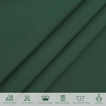 6 Pack Hunter Green Tablecloths for 8ft Rectangle Tables 60 x 126 Inch - Polyester Table Cover Stain and Wrinkle Resistant Washable Fabric Table Clothes for Wedding Party Banquet Reception Restaurant