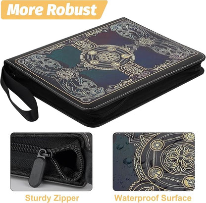 Card Binder for MTG Cards, Premium 9 Pocket Card Binder for Trading Cards, 720 Double Sided Pocket Collector Card Album for Standard Cards,Card Collection Folder for YGO/PTCG/Game Cards (Black Purple)