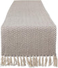 DII Woven Basic Tabletop Collection, Chevron Table Runner, 15x108, Gray