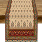 Boho Paisley Table Runner, Vintage Western Brown Dark Red Beige Flowers Leaves Print Table Runner for Kitchen Dining Table Wedding Holiday Party Decor, 13x90inch