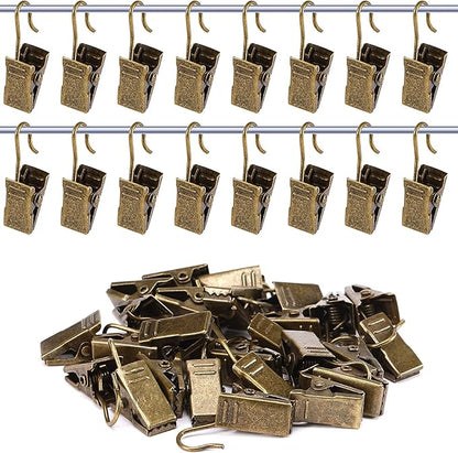 JANYUN 120 Pack Clip Hook Set Curtain Clips for Picture Home Decoration Art Craft Outdoor Dispaly Hang Light Clip