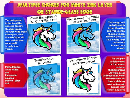 Window Clear Decal Design - Full Color ║ Your Logo or Design We Print Clear Permanent Sticker or Static Cling ║ Waterproof on Windows Storefront ║ Made in The USA ║ Customized Logo