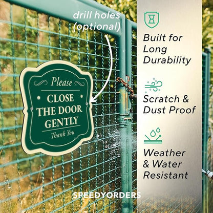 Custom Decorative Outdoor Metal Signs, Personalized Aluminum Driveway Signs, Waterproof Made in USA, Forest Green 24x24 In