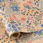 RUSPEPA Kraft Floral Wrapping Paper Roll for Girls Women, Mini Roll, Garden Flower Design, Wildflower Kraft Gift Wrap for Birthday, Spring, Summer, Mother's Day, Bridal Shower, 17 Inches x 9.8 Feet