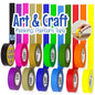 12 Pack Colored Masking Tape, 396 Ft x 0.6 inch Mini Colored Painters Tape for Arts & Crafts Labeling or Coding, Kids Art Supplies Color Tape Rolls, washi-scale Colorful Masking Tape, DIY Artist Tapes