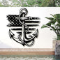 lunwall Metal Anchor Wall Decor, Anchor Metal Sign, Metal Anchor Decor, Anchor Metal Wall Art, Metal Nautical Wall Decor, Metal Wall Decor Coastal, Anchor Wall Decor (black, 30L x 27W / 76 x 69 cm)