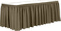 Ultimate Textile Pleat Polyester Fabric Table Skirt - Machine Washable Flame Resistant with Clips for Events, Weddings & Trade Shows, Cut & Sewn in Paterson, NJ - Cafe, 14' Shirred Pleat